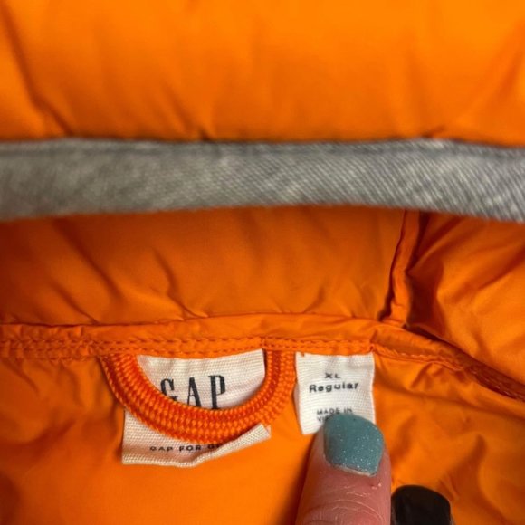 GAP lightweight orange puffer jacket XL - Picture 5 of 7